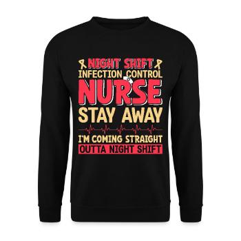 Caregiver Infection Control - Unisex Sweatshirt - black - Front - Alina (178cm) & Michal (187cm)