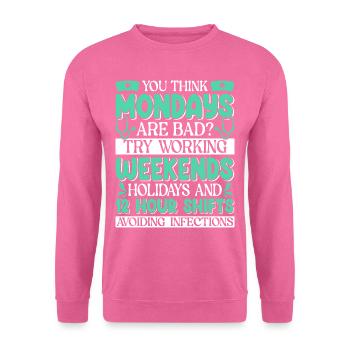 Caregiver Infection Control - Unisex Sweatshirt - pink - Front