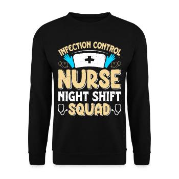 Caregiver Infection Control - Unisex Sweatshirt - black - Front - Alina (178cm) & Michal (187cm)