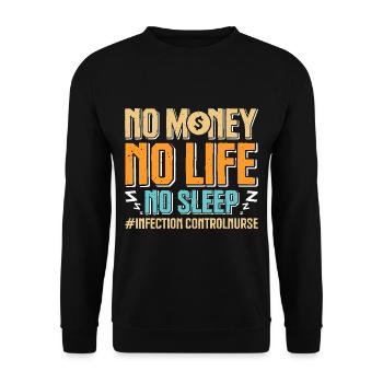 Caregiver Infection Control - Unisex Sweatshirt - black - Front - Alina (178cm) & Michal (187cm)