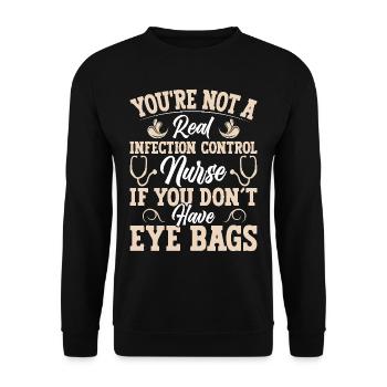 Caregiver Infection Control - Unisex Sweatshirt - black - Front - Alina (178cm) & Michal (187cm)