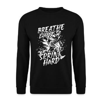 Sprint Athletics Sprint Hard - Unisex Sweatshirt - black - Front - Alina (178cm) & Michal (187cm)