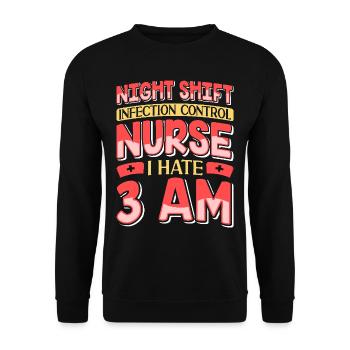 Caregiver Infection Control - Unisex Sweatshirt - black - Front - Alina (178cm) & Michal (187cm)