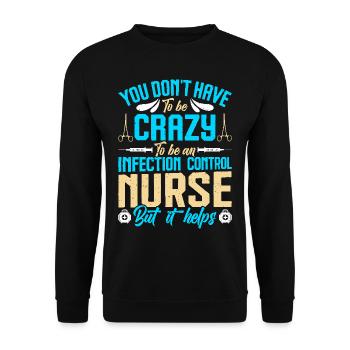 Caregiver Infection Control - Unisex Sweatshirt - black - Front - Alina (178cm) & Michal (187cm)