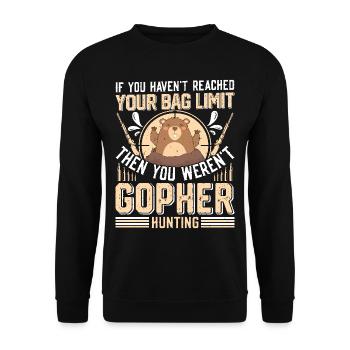 Marmotte, Chasseur, Chasse - Sweat-shirt Unisexe - noir - Devant - Alina (178cm) & Michal (187cm)