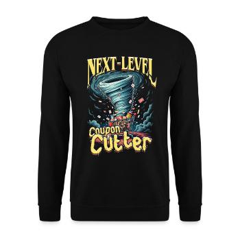 Couponing Coupon Next-Level Coupon Cutter - Sweat-shirt Unisexe - noir - Devant - Alina (178cm) & Michal (187cm)