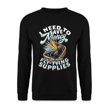 Fliegenfischen Fliegenangler - Unisex Pullover - Schwarz - Vorne - Alina (178cm) & Michal (187cm)