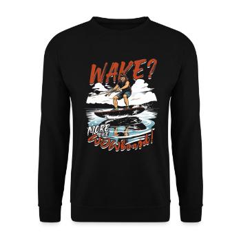 Wakeboard Wakeboard Wakeboard ? Plus comme Wowboard - Sweat-shirt Unisexe - noir - Devant - Alina (178cm) & Michal (187cm)