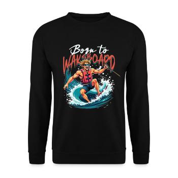 Wakeboarding Born To Wakeboard - Unisex Pullover - Schwarz - Vorne - Alina (178cm) & Michal (187cm)