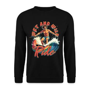 Wakeboarding Wakeboard Wakeboarder - Unisex Sweatshirt - black - Front - Alina (178cm) & Michal (187cm)