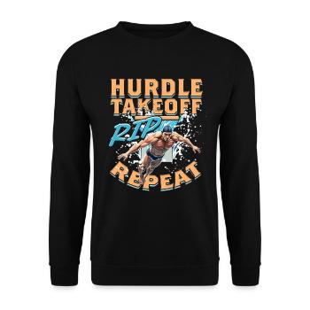 Tremplin Plongeon Haie Décollage RIP Répéter - Sweat-shirt Unisexe - noir - Devant - Alina (178cm) & Michal (187cm)