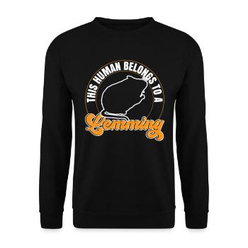 Lemming Vole Belong to a Lemming - Unisex Sweatshirt - black - Front - Alina (178cm) & Michal (187cm)