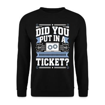 Did You Put In A Ticket? IT Support Programmer - Unisex Sweatshirt - black - Front - Alina (178cm) & Michal (187cm)