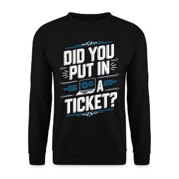 Avez-vous mis un billet ? Soutien informatique - Sweat-shirt Unisexe - noir - Devant - Alina (178cm) & Michal (187cm)
