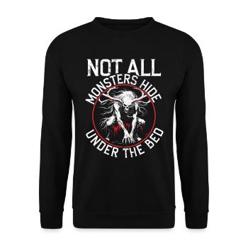 Wendigo Kryptide Cryptid - Unisex Sweatshirt - black - Front - Alina (178cm) & Michal (187cm)
