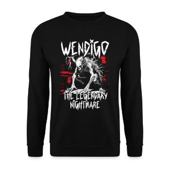 Wendigo Kryptide Cryptid - Unisex Sweatshirt - black - Front - Alina (178cm) & Michal (187cm)