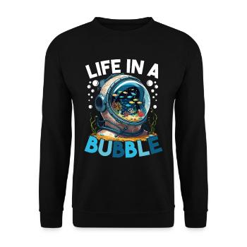 Aquarium Aquaristik - Unisex Pullover - Schwarz - Vorne - Alina (178cm) & Michal (187cm)