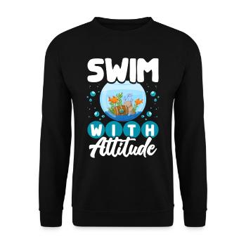 Aquarium Aquaristik - Unisex Pullover - Schwarz - Vorne - Alina (178cm) & Michal (187cm)