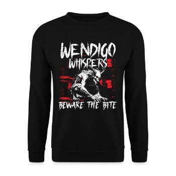 Wendigo Kryptide Cryptid - Unisex Sweatshirt - black - Front - Alina (178cm) & Michal (187cm)
