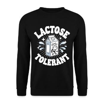 Les amateurs de lait tolérants au lactose - Sweat-shirt Unisexe - noir - Devant - Alina (178cm) & Michal (187cm)