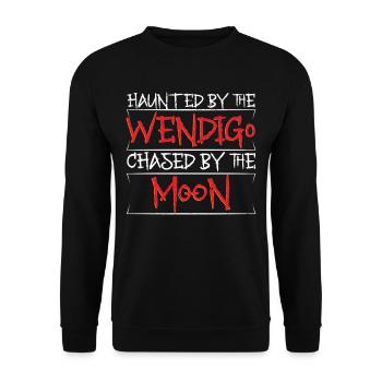 Wendigo Kryptide Cryptid - Unisex Sweatshirt - black - Front - Alina (178cm) & Michal (187cm)