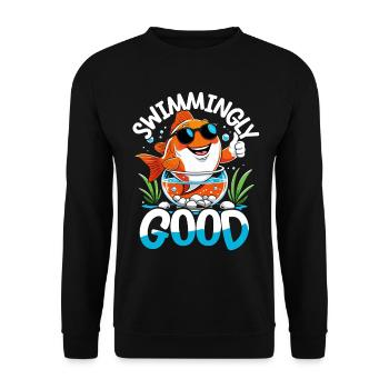 Aquarium Aquaristik - Unisex Pullover - Schwarz - Vorne - Alina (178cm) & Michal (187cm)