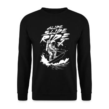 Wakeboarding Wakeboard Glide Slide Ride - Sweat-shirt Unisexe - noir - Devant - Alina (178cm) & Michal (187cm)