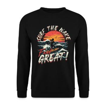 Wakeboarding Wakeboard Wakeboarder - Sweat-shirt Unisexe - noir - Devant - Alina (178cm) & Michal (187cm)