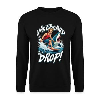 Wakeboarding Wakeboard Wakeboarder - Unisex Sweatshirt - black - Front - Alina (178cm) & Michal (187cm)