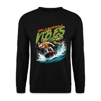 Wakeboarding Wakeboard Vibes Wakeboarder - Sweat-shirt Unisexe - noir - Devant - Alina (178cm) & Michal (187cm)