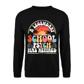 Psychologue scolaire Psychologue scolaire Pension - Sweat-shirt Unisexe - noir - Devant - Alina (178cm) & Michal (187cm)
