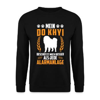 Do Khyi protects me Tibetan Mastiff Tibetan Mastiff - Unisex Sweatshirt - black - Front - Alina (178cm) & Michal (187cm)