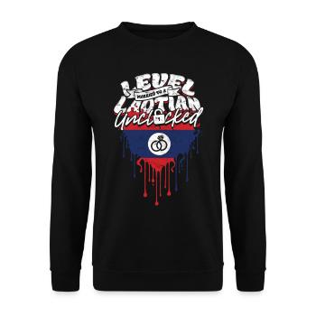 Laos Laotische Wurzel Married To A Laotian - Unisex Pullover - Schwarz - Vorne - Alina (178cm) & Michal (187cm)