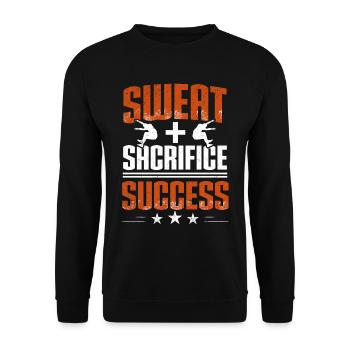 Long Jump Long Jump Sweat Sacrifice Success - Unisex Sweatshirt - black - Front - Alina (178cm) & Michal (187cm)