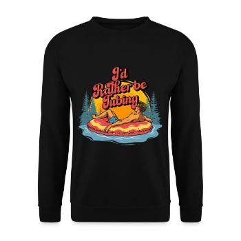Tube de rivière Tube intérieur Je préfère faire du tubing - Sweat-shirt Unisexe - noir - Devant - Alina (178cm) & Michal (187cm)