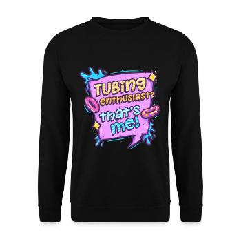 River Tubing Inner Tubing Tubing Enthusiast - Unisex Pullover - Schwarz - Vorne - Alina (178cm) & Michal (187cm)