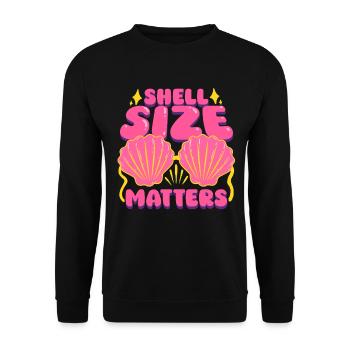 Shell Collector Shells La taille des coques compte - Sweat-shirt Unisexe - noir - Devant - Alina (178cm) & Michal (187cm)