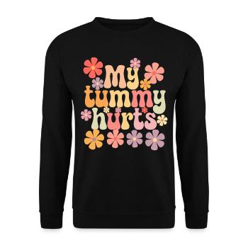 Douleur abdominale survivante des maux de ventre - Sweat-shirt Unisexe - noir - Devant - Alina (178cm) & Michal (187cm)