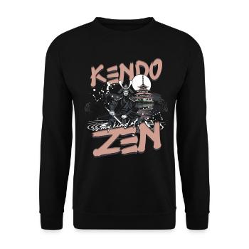 Kendo Is My Kind Of Zen - Unisex Sweatshirt - black - Front - Alina (178cm) & Michal (187cm)