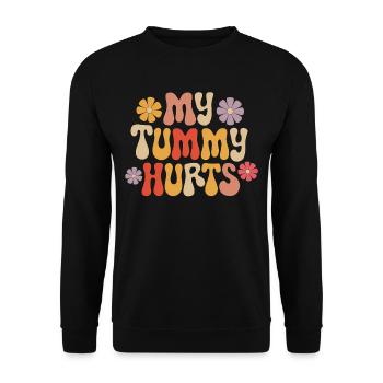 Douleur abdominale survivante des maux de ventre - Sweat-shirt Unisexe - noir - Devant - Alina (178cm) & Michal (187cm)