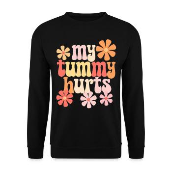 Douleur abdominale survivante des maux de ventre - Sweat-shirt Unisexe - noir - Devant - Alina (178cm) & Michal (187cm)