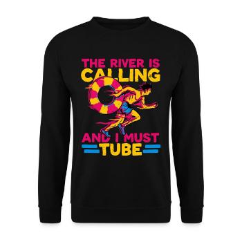 Tube de rivière Pare-chocs intérieur de tube - Sweat-shirt Unisexe - noir - Devant - Alina (178cm) & Michal (187cm)