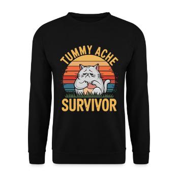 Douleur abdominale survivante des maux de ventre - Sweat-shirt Unisexe - noir - Devant - Alina (178cm) & Michal (187cm)
