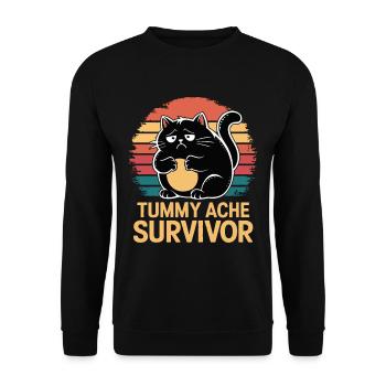 Douleur abdominale survivante des maux de ventre - Sweat-shirt Unisexe - noir - Devant - Alina (178cm) & Michal (187cm)
