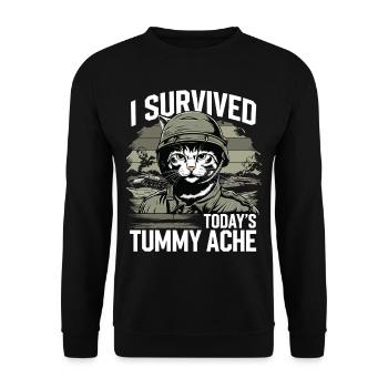 Douleur abdominale survivante des maux de ventre - Sweat-shirt Unisexe - noir - Devant - Alina (178cm) & Michal (187cm)