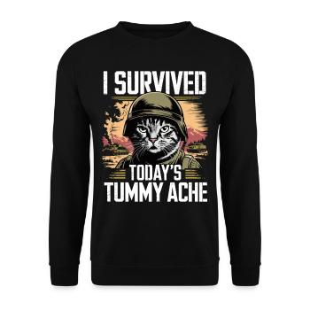 Douleur abdominale survivante des maux de ventre - Sweat-shirt Unisexe - noir - Devant - Alina (178cm) & Michal (187cm)