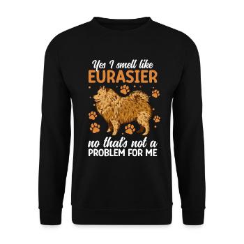 , je sens l’Eurasier Spitz Eurasien - Sweat-shirt Unisexe - noir - Devant - Alina (178cm) & Michal (187cm)