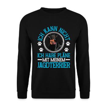 Plans pour mon Chien de chasse allemand Terrier de chasse - Sweat-shirt Unisexe - noir - Devant - Alina (178cm) & Michal (187cm)