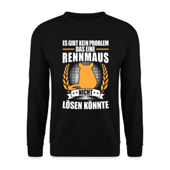 Gerbille résout mes problèmes de gerbille rongeur - Sweat-shirt Unisexe - noir - Devant - Alina (178cm) & Michal (187cm)