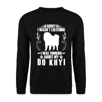 Thought of Do Khyi Tibetan Mastiff Tibetan Mastiff - Unisex Sweatshirt - black - Front - Alina (178cm) & Michal (187cm)
